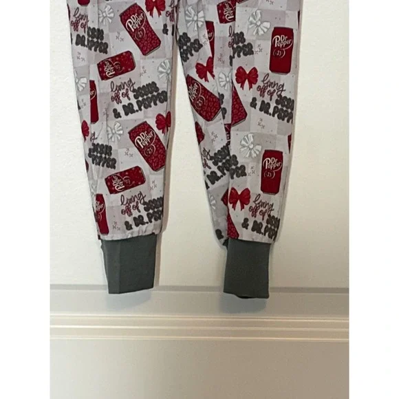 Gigi's Kids Pajama Set 4T Dr Pepper Soda Print Short Sleeve Top Pants - Picture 7 of 8